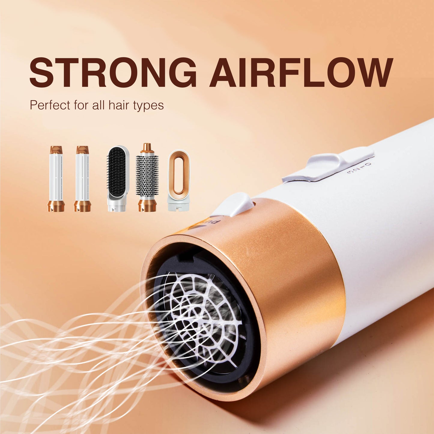 Hair Dryer 5 In 1  Hot Air Comb Curlers With Diffuser  Electric Blow Dryer Professional Complete   Multifunctional Hot Air Brush